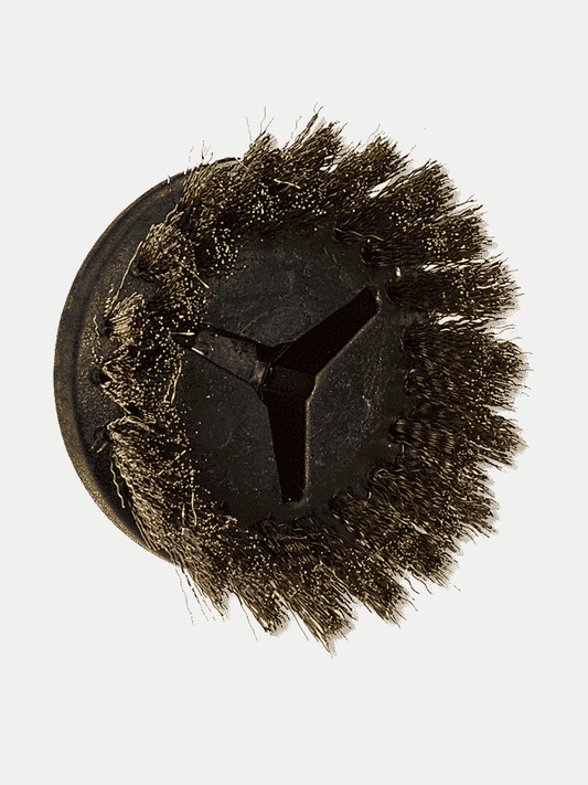 Large Round Brass Steam and Vacuum Nozzle Brush