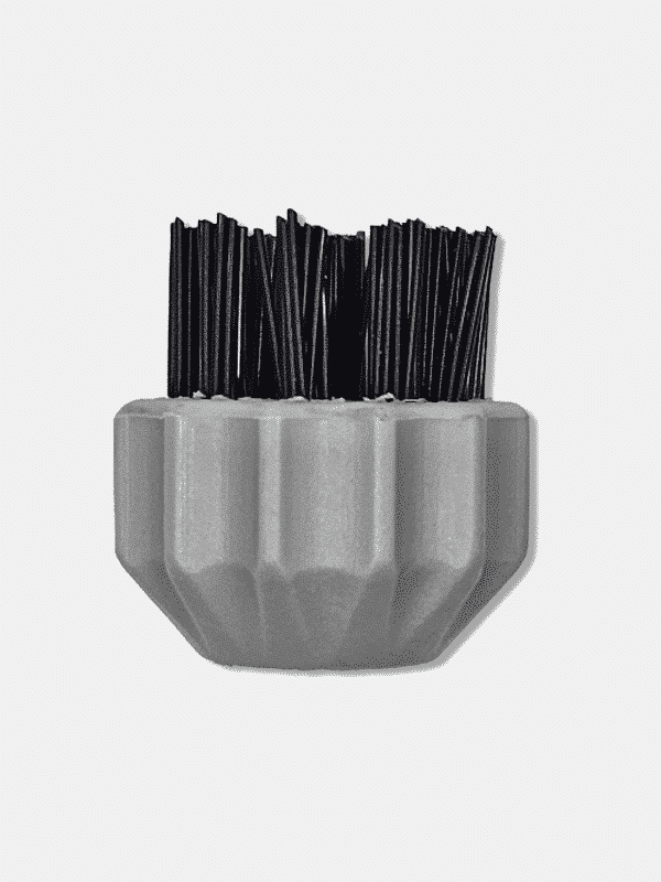 Small Round Nylon Steam and Vacuum Nozzle Brush - Grey