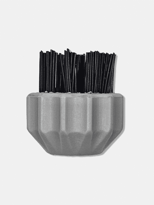 Small Round Nylon Steam and Vacuum Nozzle Brush - Grey